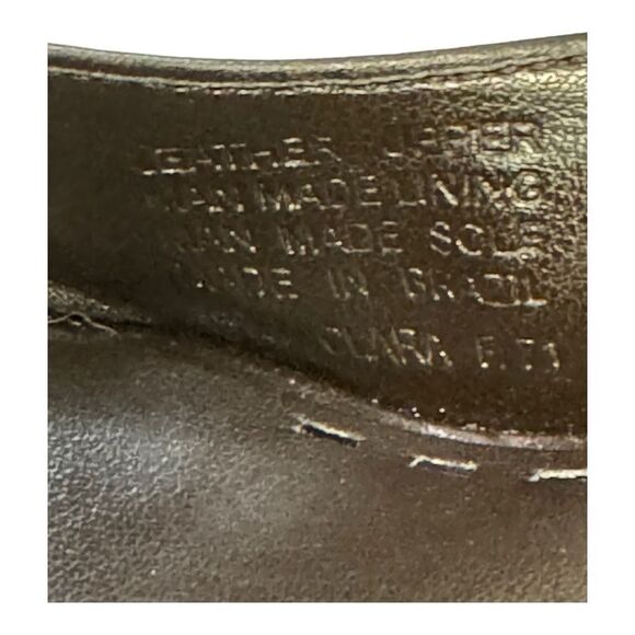 Gianni Bini Brown Leather Peep Toe Heels with Bow Detail - Women's Shoes - Picture 13 of 14